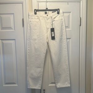 Edwin White Noise Classic Straight Crop Jeans Size 31